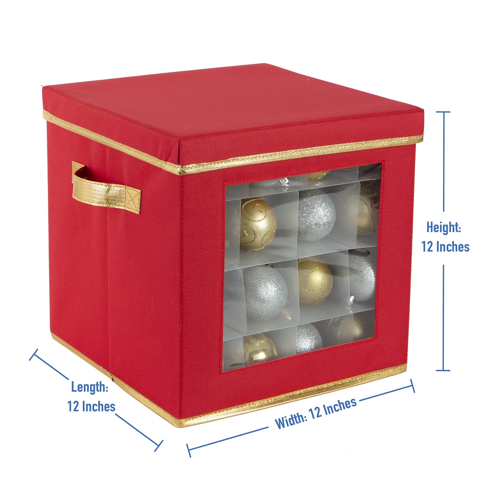 Simplify 64 Count Large Storage Box | Dimensions : 12.01 x 64 Count, Red