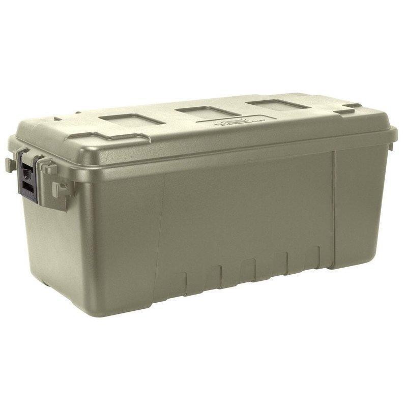 68-Quart Stackable Lockable Storage Trunk Durable Black Snap-Lid 31&Prime;X14.5&Prime;X13&Prime;