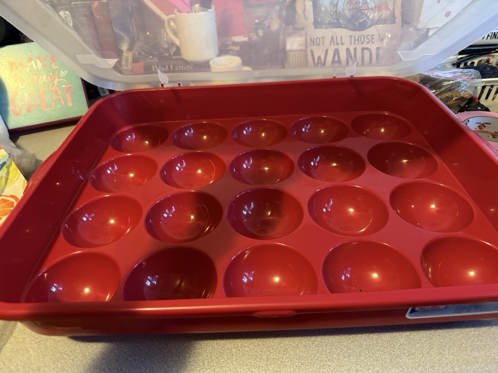 (3) Sterilite 20 Holiday Ornament Storage Case Christmas 3.5&Prime; **No Ornaments