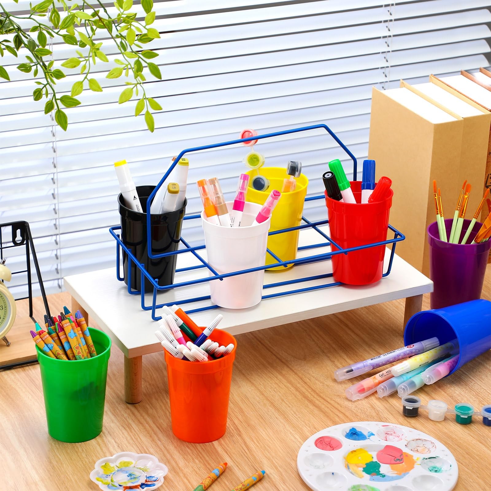 1 Set Classroom Marker Caddy and Stand Sets Marker Caddy Art Supplies Organiz…