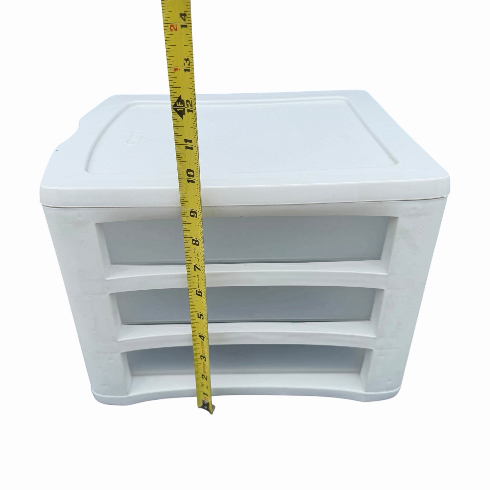 Sterilite 3 Drawer Unit White Plastic ClearView Holds 8.5×11&Prime; Paper Ream