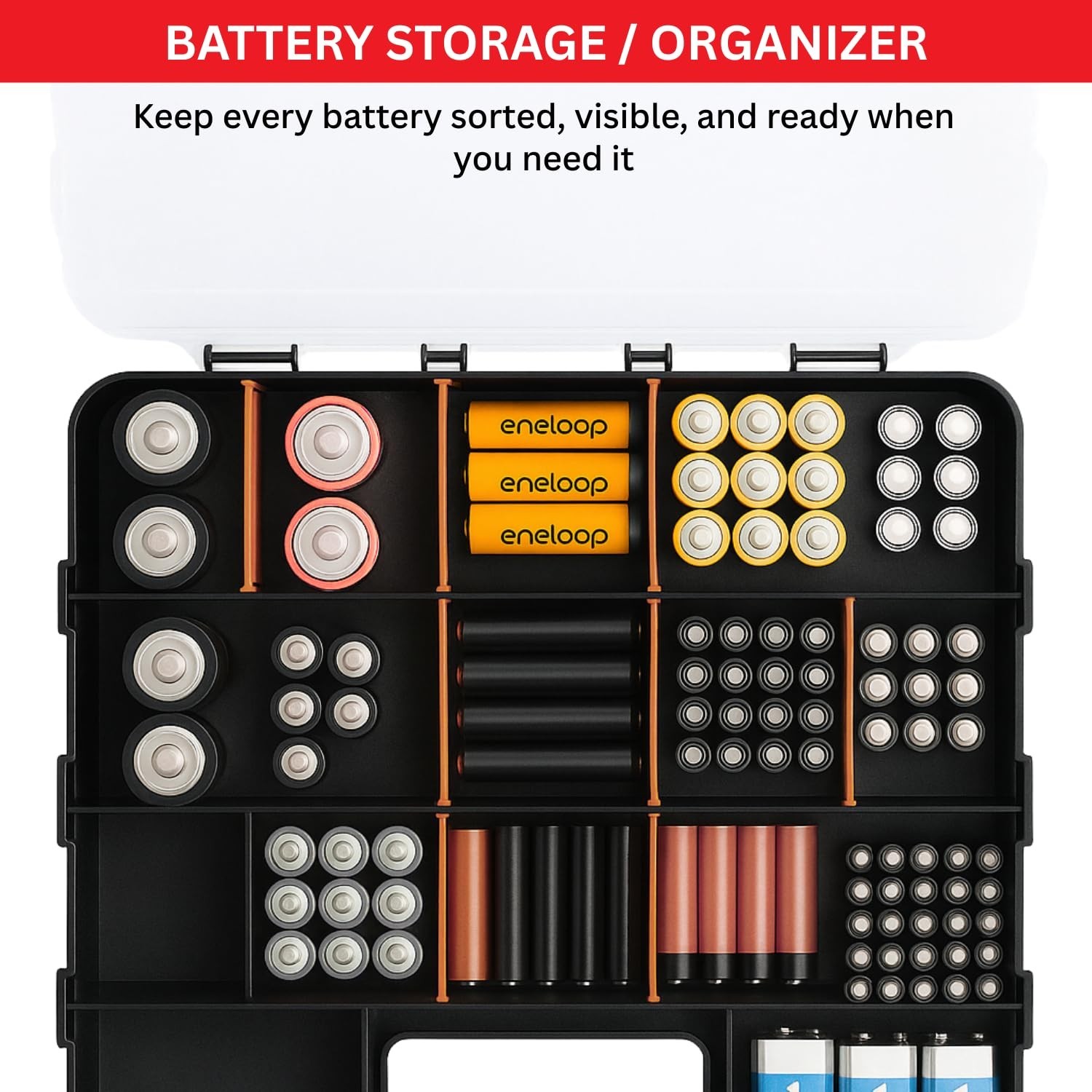 34-Compartment Portable Hardware Organizer Box – Double-Sided Storage for Screws
