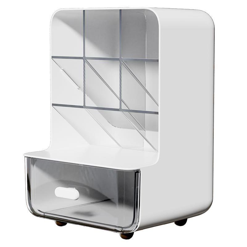 Multi-Compartment Desktop Organizer ABS Plastic for Cosmetics & Office Supplies