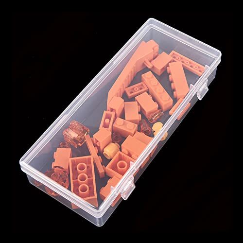 6 Pack Rectangular Clear Plastic Storage Containers Box 6.1 x 2.56 x 1.18 inch